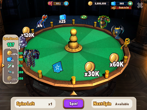 Roulette in Shop Heroes